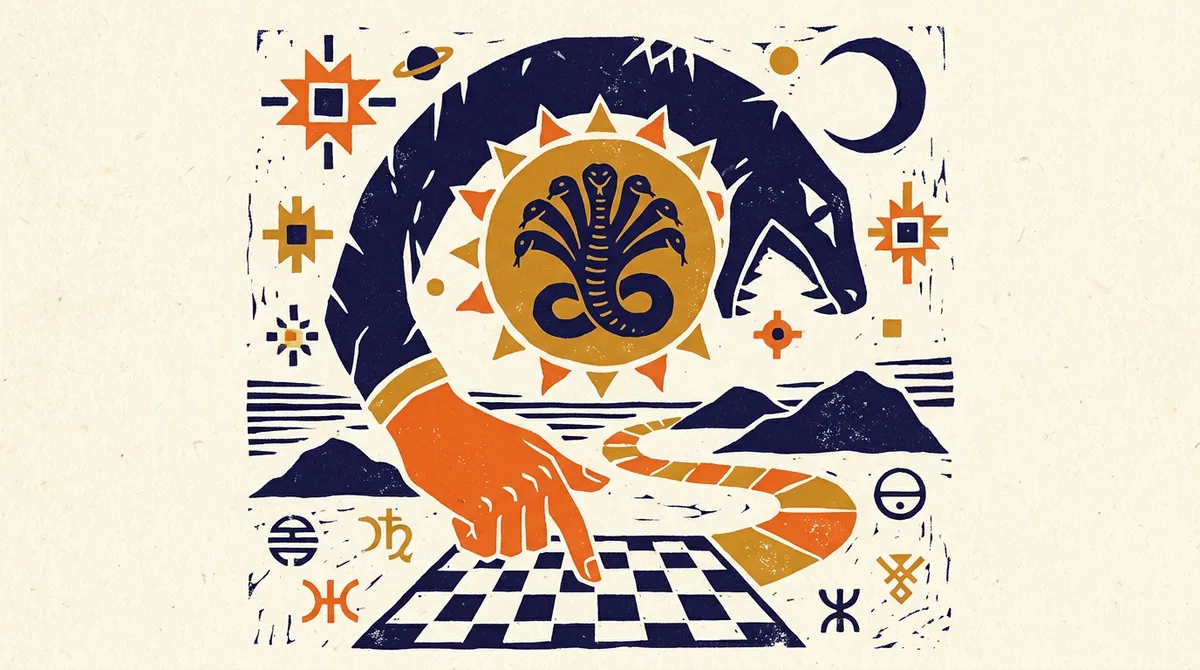 Rahu Kaal How To Read It: A Simple Guide 1 A simple, artistic block-print of a sun rising, representing the daily cycle of time.